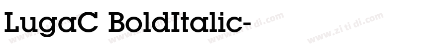 LugaC BoldItalic字体转换